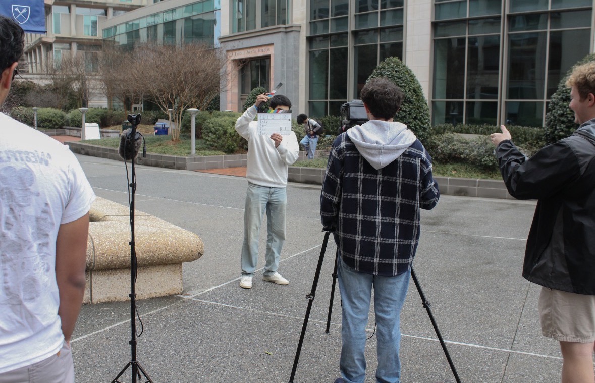 Emory Vision eTV production filming on campus