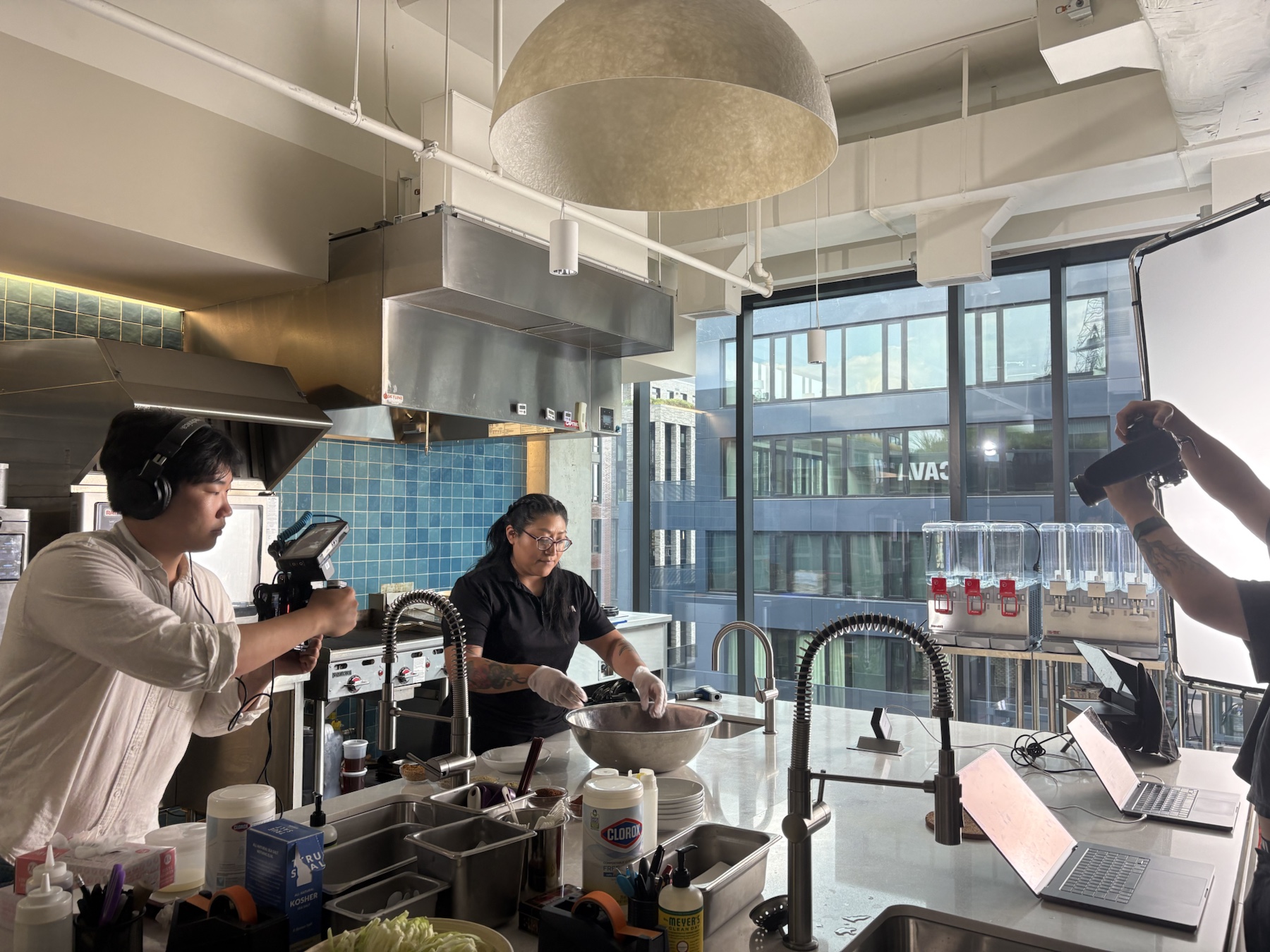 Behind the scenes on a Very Online Agency production